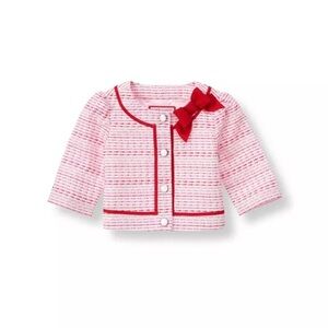 Pick Stitch Jacket Janie & Jack
COLOR Poppy Red Pattern jacket
12-18 mo
